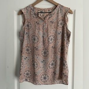 Loft Outlet Women’s Floral Henley Shell Top